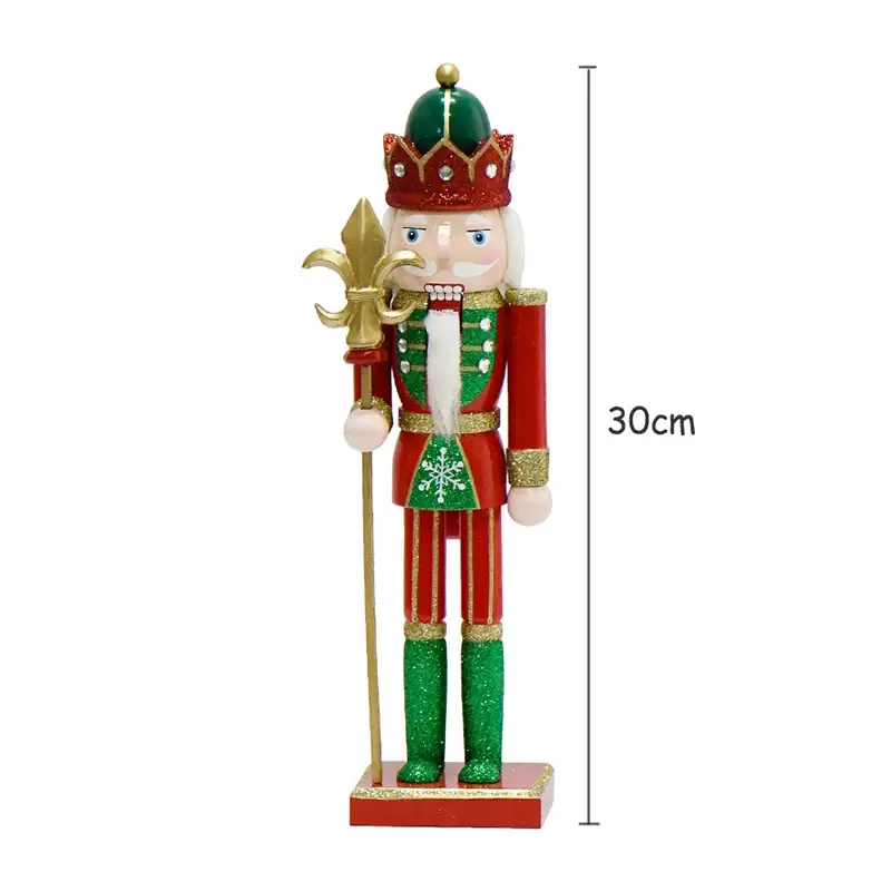 a wooden nutcracker with a crown on it's head