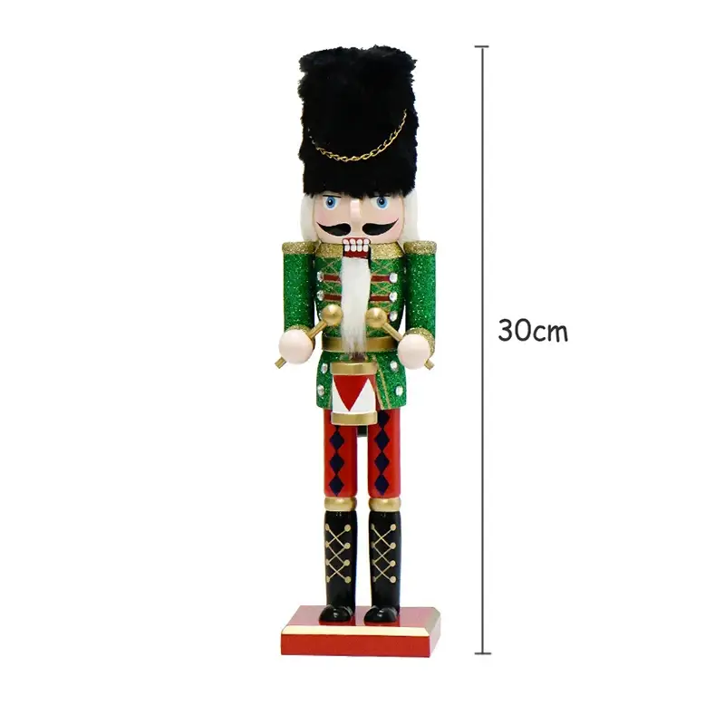 a wooden nutcracker is shown with measurements