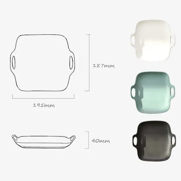 a diagram of the different shapes and sizes of dishes